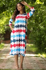 SootiSyahi 'Valley Of Flower' Block Printed Cotton Dress