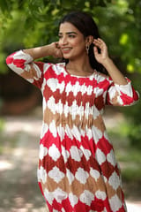 SootiSyahi 'A Colourful Vibe' Cotton Handblock Printed Dress