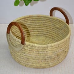 Dharini Sabai & Palm Round Utility Basket Natural