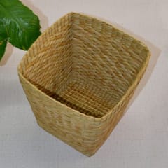 Dharini Kauna Waste Basket/ Bin (Natural)
