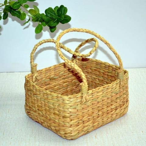 Dharini Kauna Rectangular Gift & Utility Basket Natural