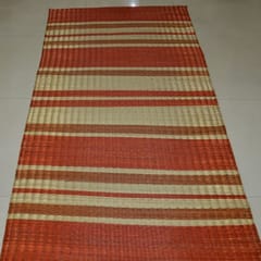 Dharini Madurkathi Floor Mat Rust Mustard Natural (3ft x 6ft)