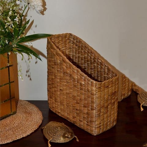 Dharini Water Hyacinth Magazine/File Holder (Natural)