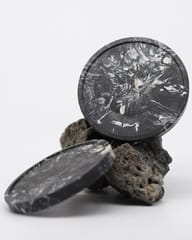 Minus Degre - Handcrafted Recycled Coaster I Stone Black  I set of 4