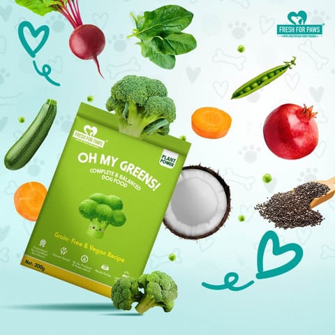 Fresh For Paws - Oh My Greens Food for Pet Dogs - 100 gram