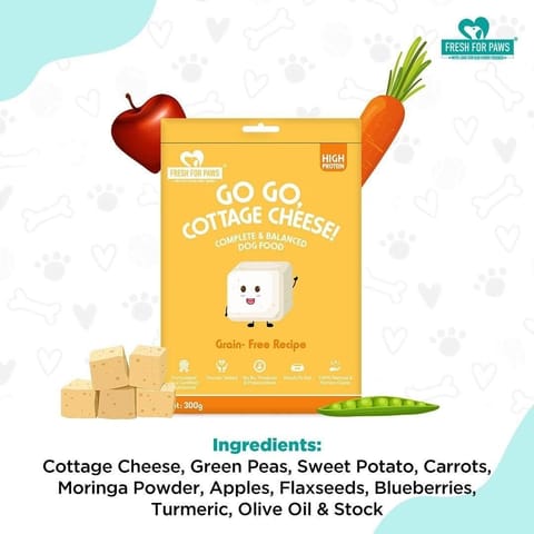 Fresh For Paws - Go, Go, Cottage Cheese Food for Pet Dogs - 100 gram