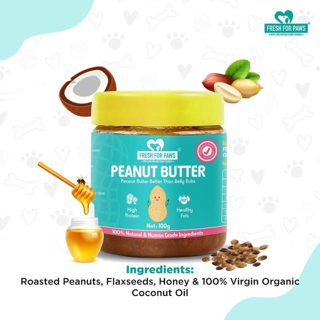 Fresh For Paws - Peanut Butter Treat for Pet Dogs & Cats - 100 gram