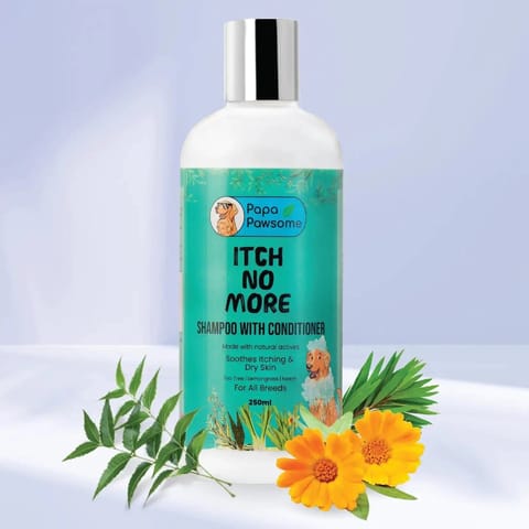Papa Pawsome - Itch No More Shampoo with Conditioner for Dog, 250 ml