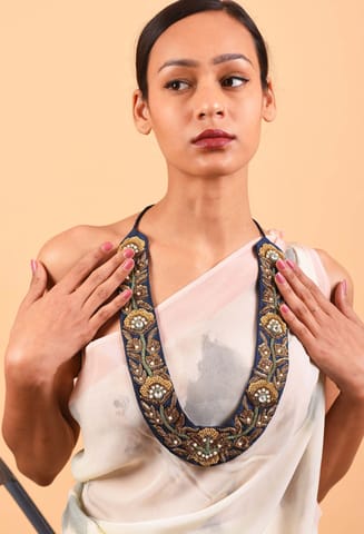 Freeque - Blue Manor Embroidered Neckpiece