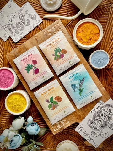 Plantables-Rangrez - Holi Art Kit | Eco-friendly Holi Gulals | Seed Paper Art Postcards | Gift Set