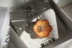 The Joyful Enamelist - Silver Sun Rays Enamel Valley of Flower Pendant