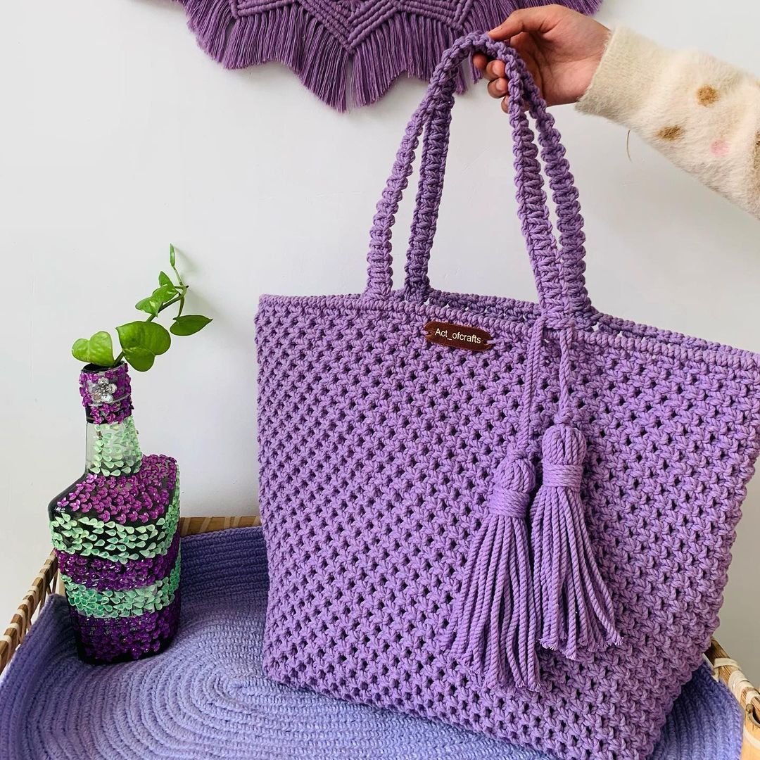 Act of Craft Macrame Tote Bag