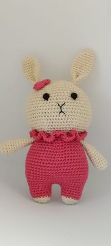 1MII - Hand Crocheted Pinky Bunny Toy