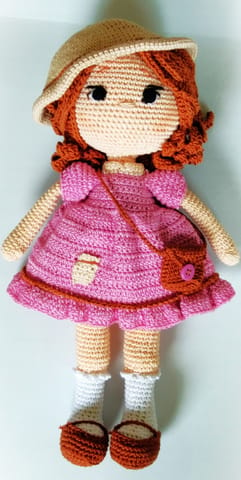1MII - Hand Crocheted Monica Doll Toy