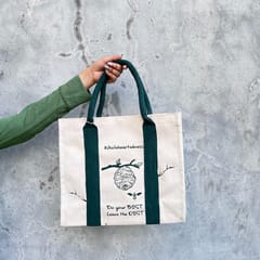 White Light Elements - Mindful Tote Bag-Bee Print