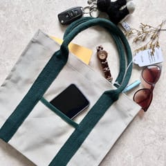 White Light Elements - Mindful Tote Bag-Bee Print