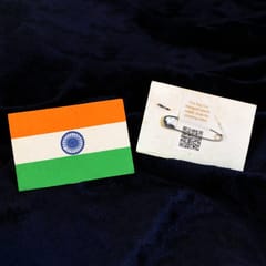 bioQ TRI-COLOUR PLANTABLE Badge - Indian Flag Colour Badge, Made of Seed Paper - Pack of 25