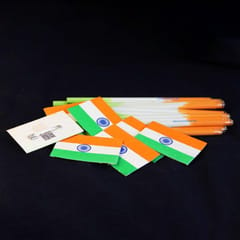 bioQ TRI-COLOUR PLANTABLE Badge - Indian Flag Colour Badge, Made of Seed Paper - Pack of 25