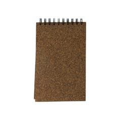 bioQ  FLEXIBLE CORK DIARY WIREO - A5:200PG - Durable Cork Material, Lays Flat Design, Waterproof Pages, Refillable and Reusable Notebook, Unique Note Taking System