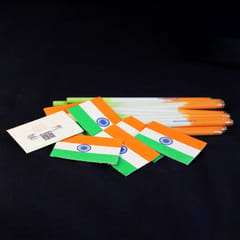 bioQ TRI-COLOUR PLANTABLE  Badge- indian Flag Colour Badge MADE OF SEED Paper (indian flag color Printed Plantable BADGE) pack of 50 BADGE