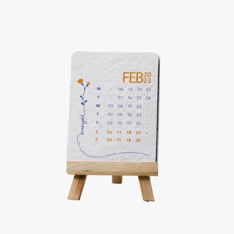 bioQ Plantable Calendar 2023 with 3 Different Seeds (4each)