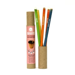 bioQ Mini Planting Stationery Combo Birthday Gift kit for Kids | Eco Friendly Kit with 2 Mini Planting Sets | Combo : 2 Plantable Notepad (A5 Size), 5 Seed Pencils & 5 Seed Colouring Eco Pens