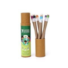 bioQ Mini Planting Stationery Combo Birthday Gift kit for Kids | Eco Friendly Kit with 2 Mini Planting Sets | Combo : 2 Plantable Notepad (A5 Size), 5 Seed Pencils & 5 Seed Colouring Eco Pens