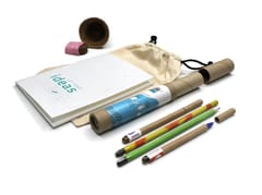 bioQ EasyGreen GIY Plantable Stationery Bag - Seed Pen Pencil Combo, Plantable Notepad, 2‚ Coco Pot & Peat and Packed in Cotton Bag