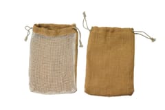 bioQ  Ecomatic GIY Plantable Stationery Jute Bag Combo - 5 Pen/Pencil Set, 1 Plantable Notepads with 2" Coco Pot & Peat