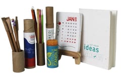 bioQ Plantable Calendar - Pro | Anti-Plastic Plantable Pen Set (5pc) | Candle (3") in paper tube | Pencil Set (5pc) with SEED PEN & SEED PENCIL