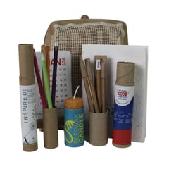 bioQ Plantable Calendar - Pro | Anti-Plastic Plantable Pen Set (5pc) | Candle (3") in paper tube | Pencil Set (5pc) with SEED PEN & SEED PENCIL