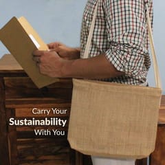 bioQ Eco-Friendly Mega Jute Kit | 1 Folder & Pouch (A4 size) + 2 Notepads (A5 size) + Combo of 5 Plantable Seed Pencils + 7 Eco Plantable Colouring Pens + 2 Mini Planting Sets | Eco Stationery Gift Set