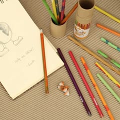 bioQ Box of 12 Plantable Seed Pencils | Eco Friendly Gift Box for Kids | Recycled Paper Packaging | Grow Plants From Pencils