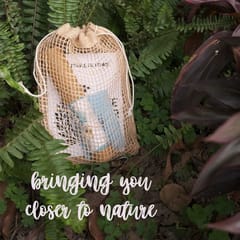 biQ Plantable Pen Pencil Combo with Hand-Made Seed-Paper Notepad - 4 Seed Pens + 4 Seed Pencils - Sustainable Gift Set in Netted Jute Bag