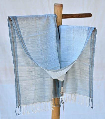 Avani-Pure Wool Hand Woven Sky Blue Stole