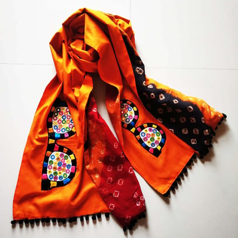 Juhi Malhotra-Orange Chashma Stole