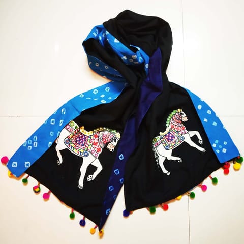 Juhi Malhotra-Kutch Horse Bandhej Stole