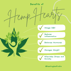 Healing leaf - Hemp Hearts - 100gm