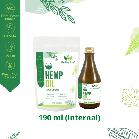 Healing Leaf  - Hemp Oil for External Massage - 30ml