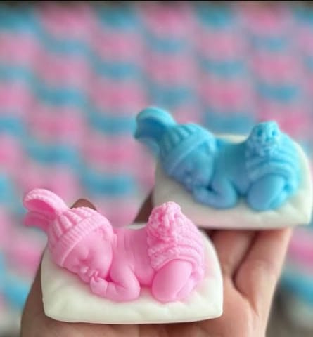 The Bubble Bliss-Baby Sleeping Soap - Set of 2 ( Pink & Blue ) for gifting to Parents to be, Baby Shower