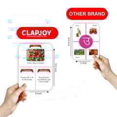 Clapjoy Vegetables flash card for kids of age 2 years and Above