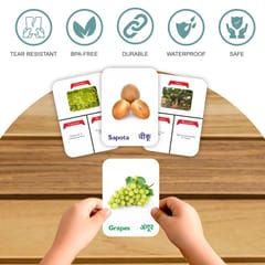Clapjoy Fruits  flash card for kids of age 2 years and Above