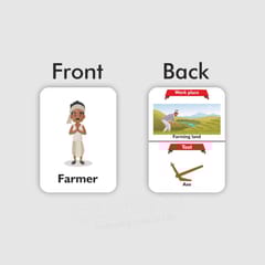 Clapjoy Community Helpers flash card for kids of age 2 years and Above