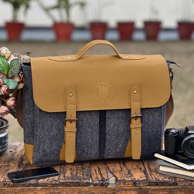 Mona B Unisex Canvas Messenger Crossbody Laptop Tablet MacBook Bag