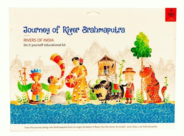POTLI  Educational DIY Colouring and   Learning Activity Kit about Rivers Of India (River Brahmaputra)  ( 10 Years +)