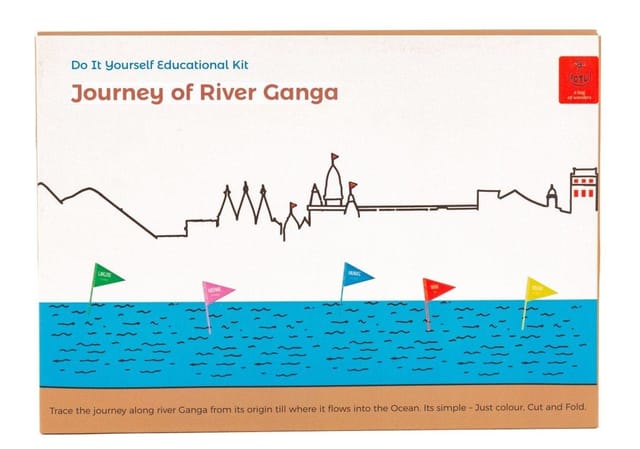 POTLI Educational DIY Colouring and  Learning Activity kit about Rivers Of India (River Ganga) ( 5 Years +)