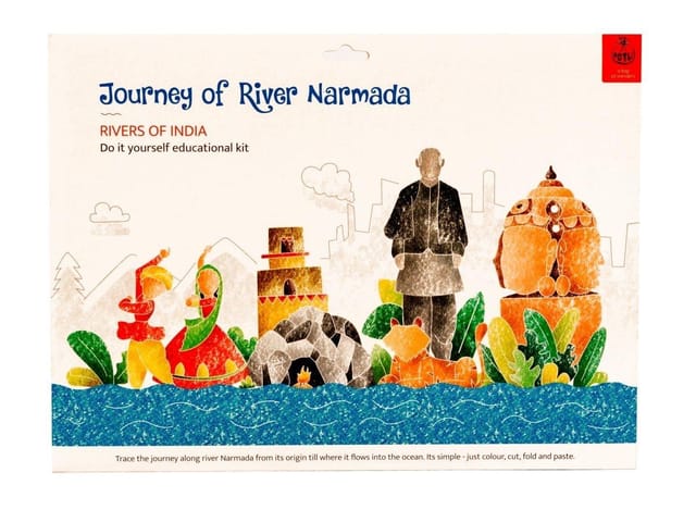 POTLI Educational DIY Colouring and   Learning Activity Kit about Rivers Of India (River Narmada) ( 10 Years +)