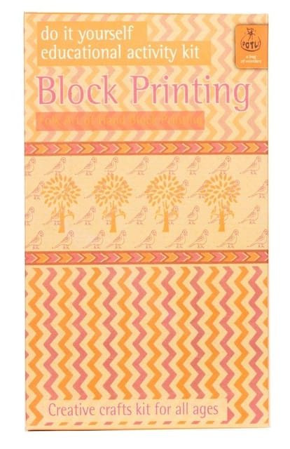 POTLI Handmade DIY Educational Wooden  Block Printing Kit   (Classic Design ) ( 5 Years +)