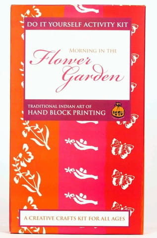 POTLI Handmade DIY Educational Wooden Block Printing Kit (Flower Garden) for ( 5 Years +)