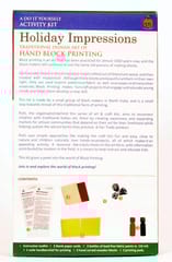 POTLI Handmade DIY Educational  Wooden Block Printing Craft Kit (Holidays) for ( 5 Years +)